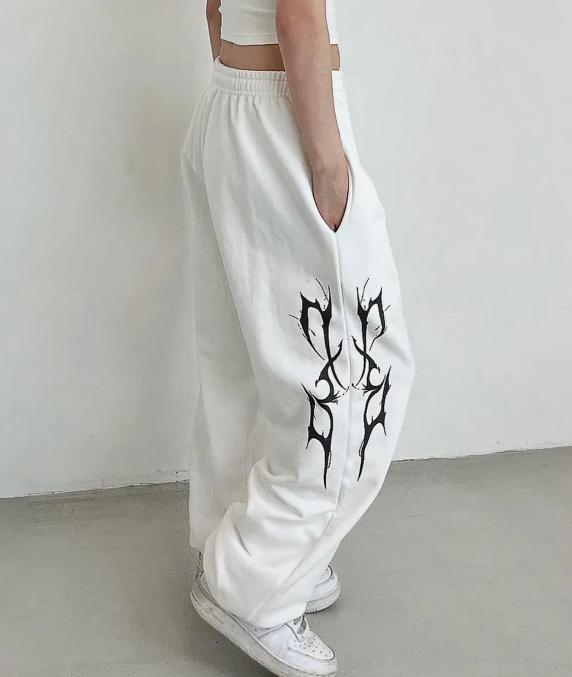 디쏘에이치 썬더 로고 팬츠 백아이보리 상품이미지1