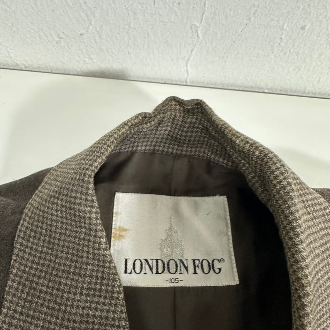 105 런던포그 다크브라운 체크배색 스윙탑 자켓 상품이미지5