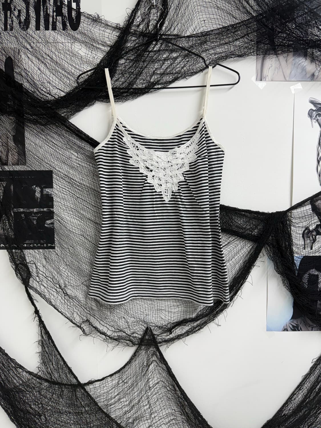 lace detailed stripe camisole 상품이미지1