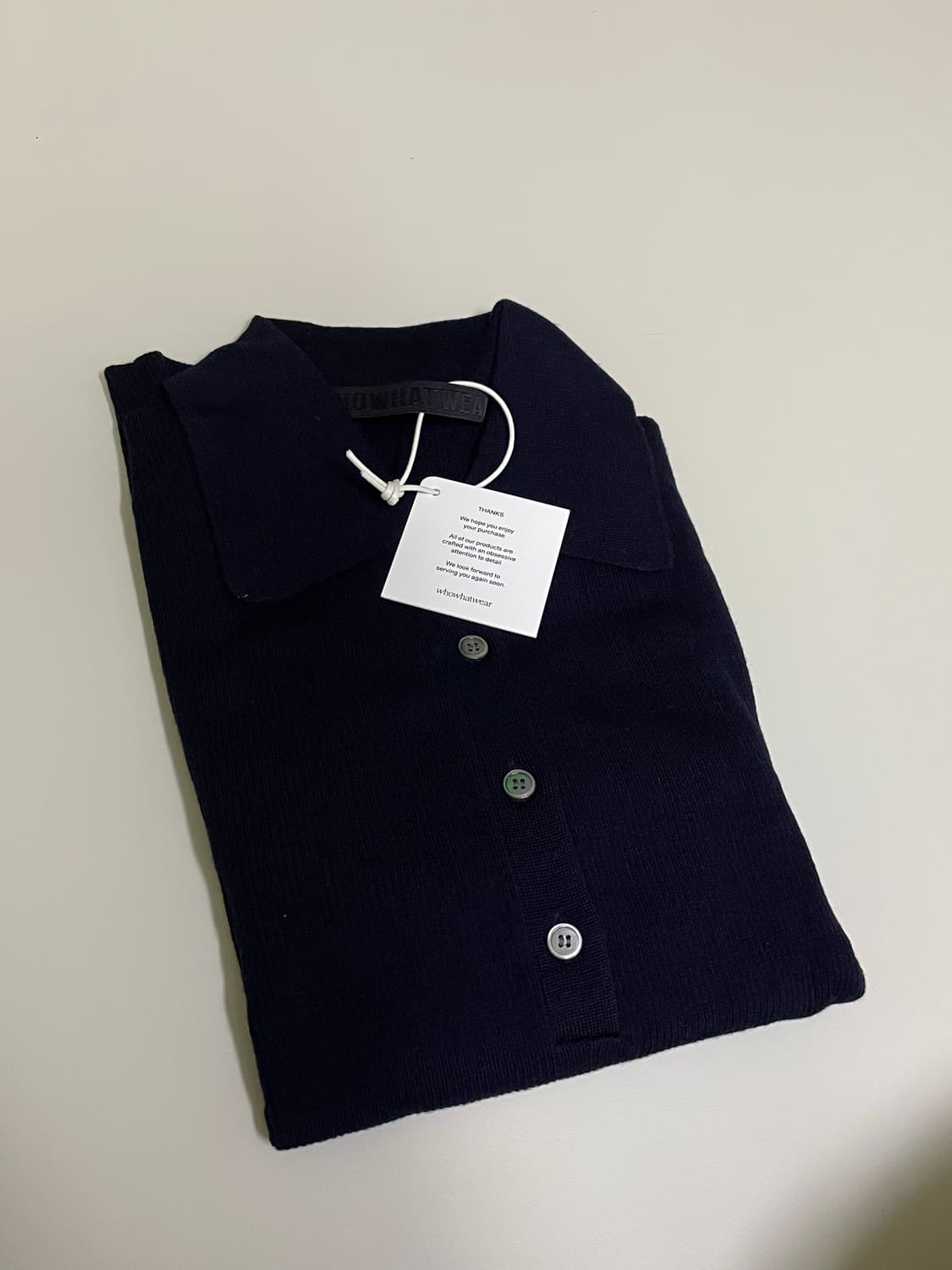 후왓웨어 flow soft pk knit(navy) 새상품 팝니다 상품이미지3