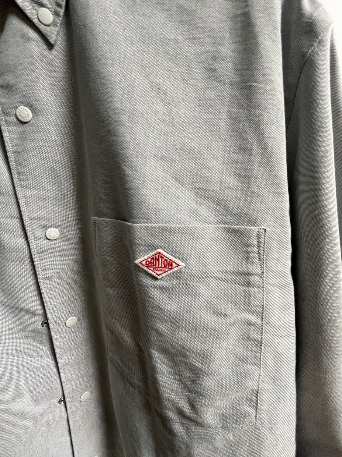 단톤 도트 버튼 B.D 셔츠 그레이 42사이즈 상품이미지3