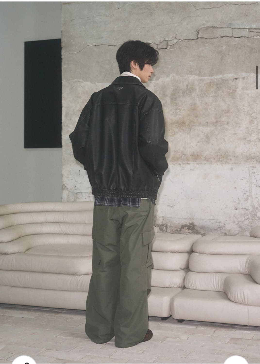 (L)레더리 파라슈트 와이드 카고 팬츠BRUSHED DUSTY KHAKI 상품이미지7