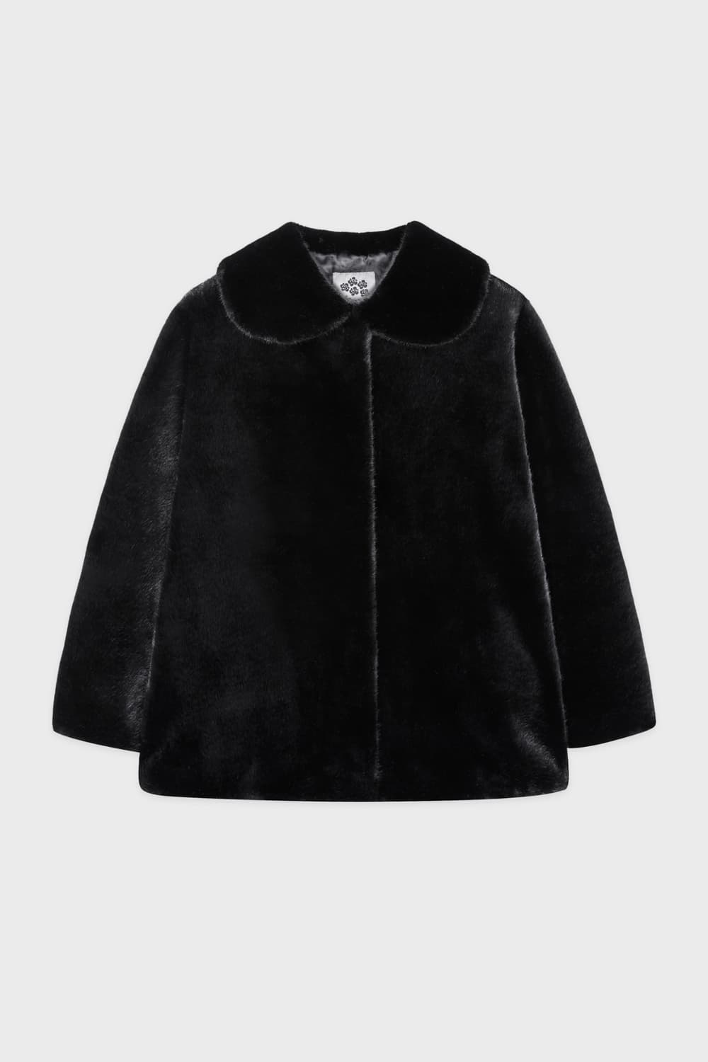 새상품 시눈 하프 퍼코트 블랙 Sn Half Fur Coat Black 상품이미지4