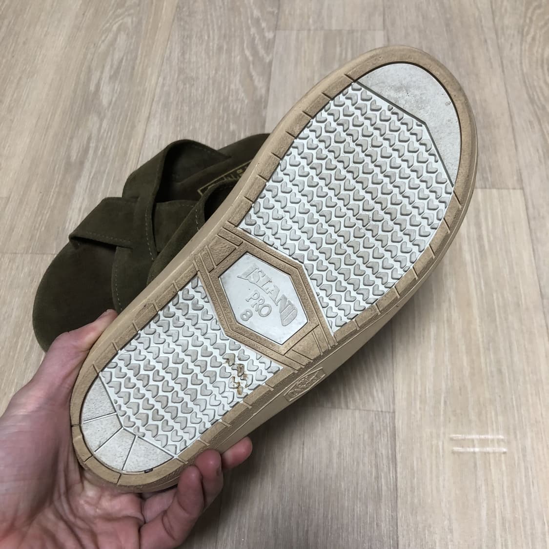 (260) 아일랜드 슬리퍼 스웨이드 슬라이드 올리브 카키 아일랜드260 상품이미지3