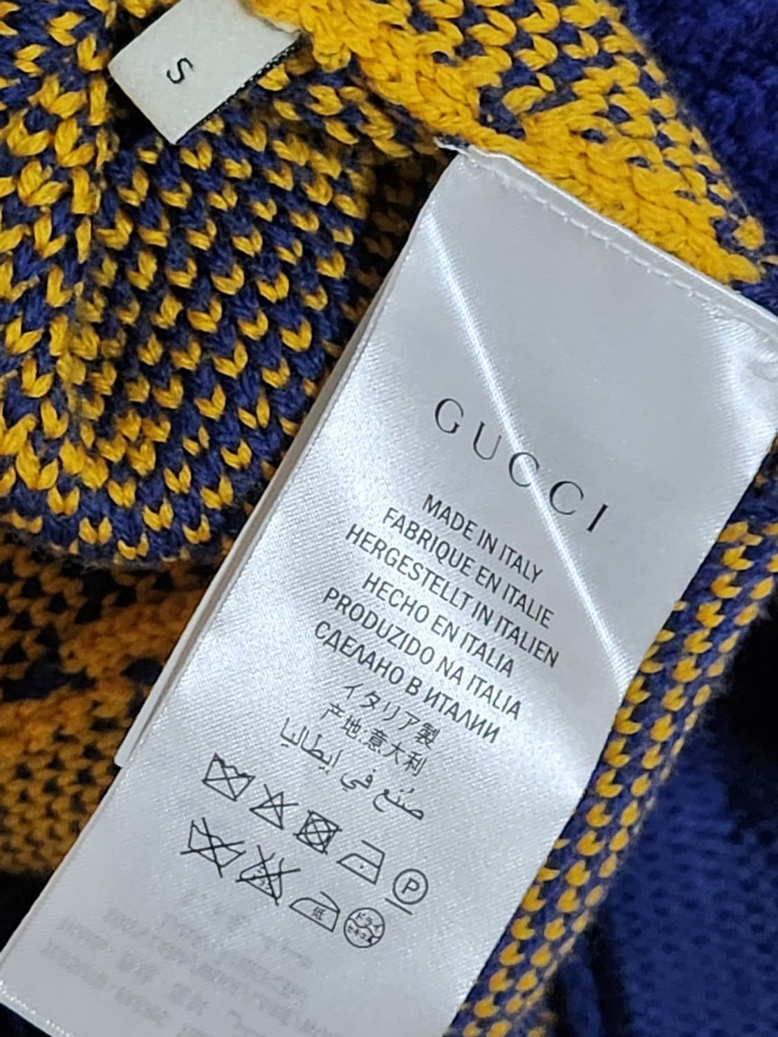 S 구찌 블루 테디베어 남성 가디건 442638 X1357 상품이미지6