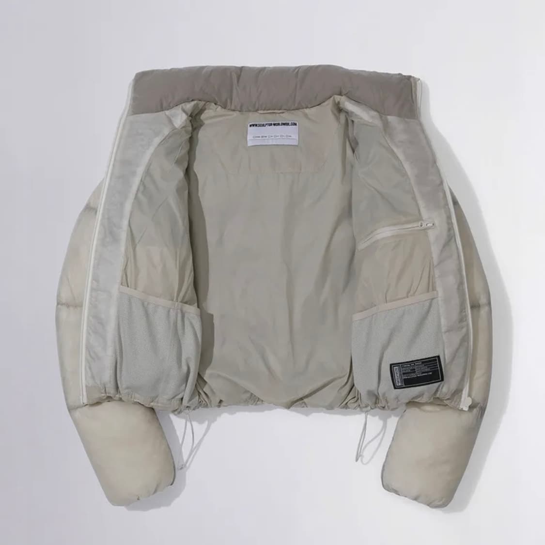 스컬프터 패딩104 Sheer Cropped Puffer Down Raw 상품이미지2