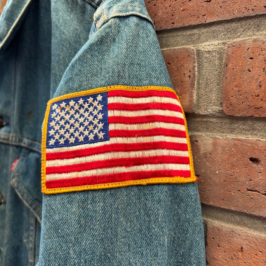 8~90s USA 리바이스 70506 패치 커스텀 데님 트러커 상품이미지5