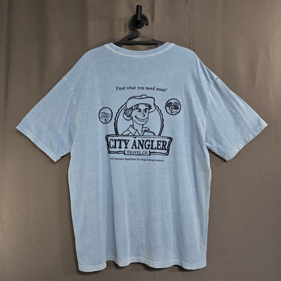 No.6 트래블 CITY ANGLER TRAVEL CO. 블루 하늘 반팔 상품이미지4