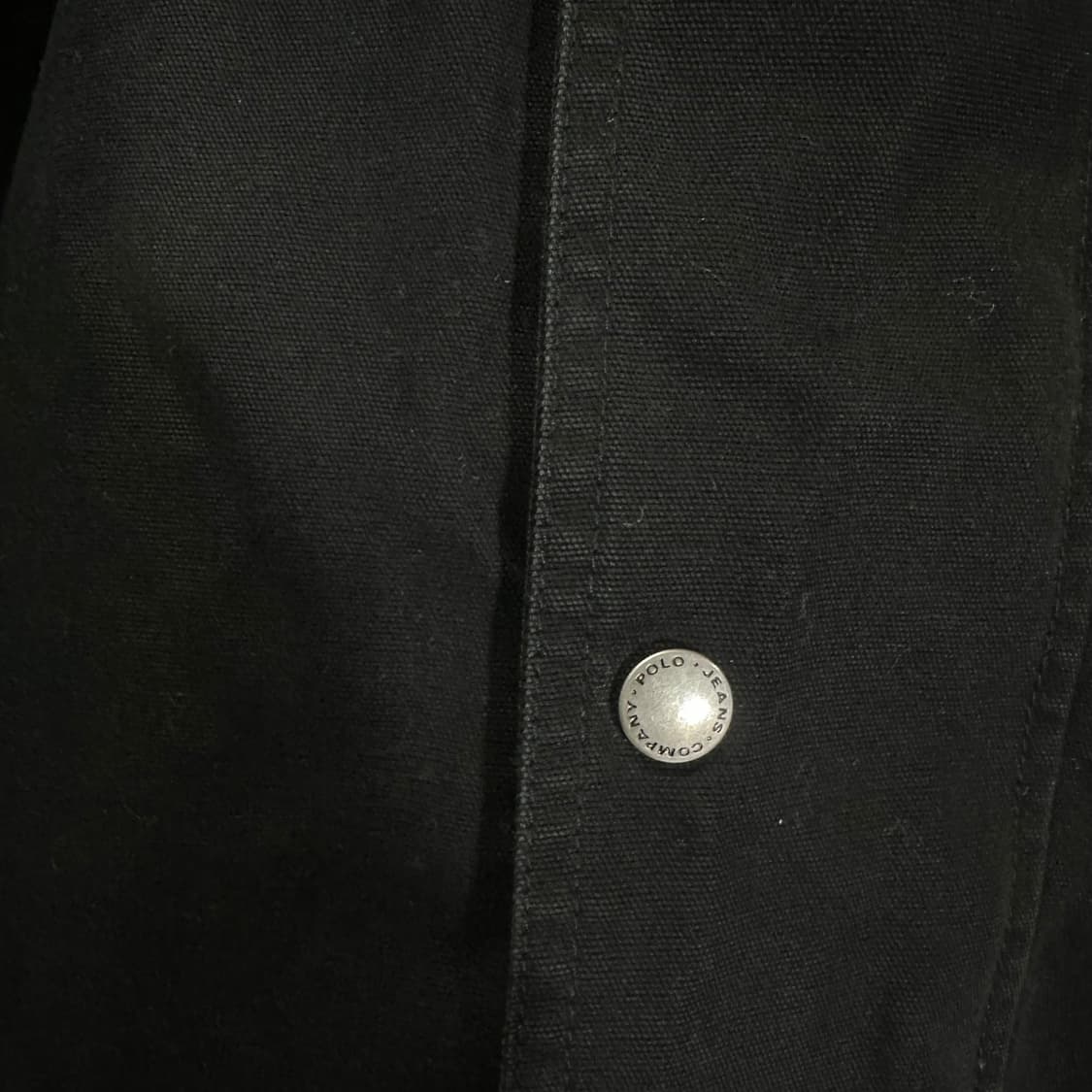 L-XL 폴로진스 블랙 오버핏 밑단스트링 암로고 야상점퍼 상품이미지5