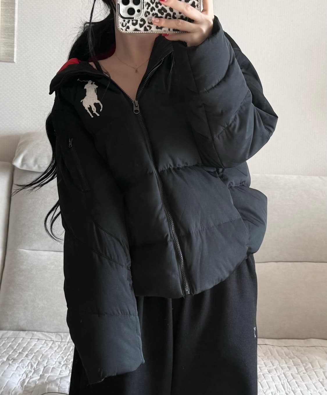 폴로 빅포니 블랙 패딩 상품이미지1