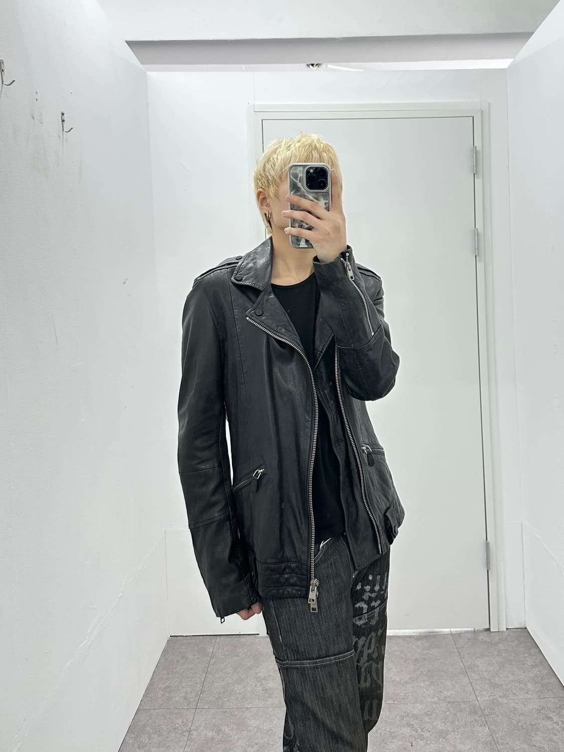 All Saints sheepskin motor leather jk 상품이미지3