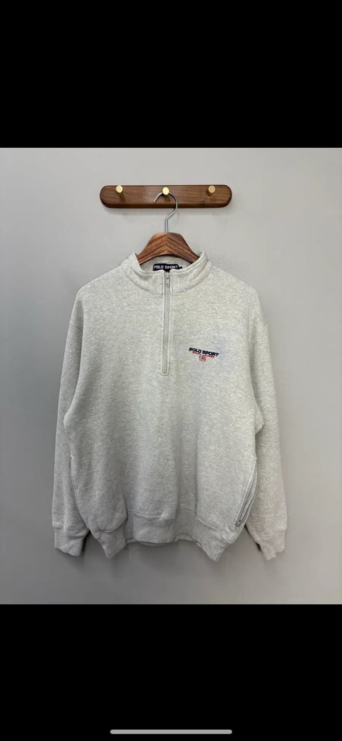 폴로스포츠 그레이 하프집업 스웻셔츠 H1858 상품이미지2