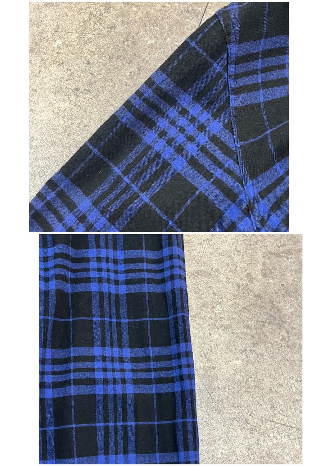 디스이즈네버뎃 체크 후드 셔츠 블루 L #csz2207 상품이미지10