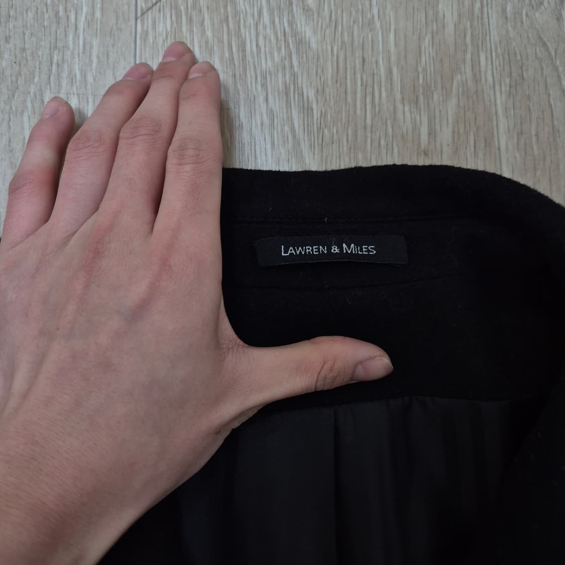 LAWREN & MILES 블랙 울 코트 L(100) 상품이미지4