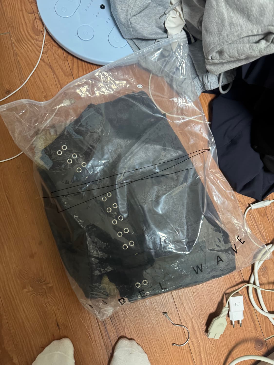 Distressed Faux Leather Jacket 상품이미지2