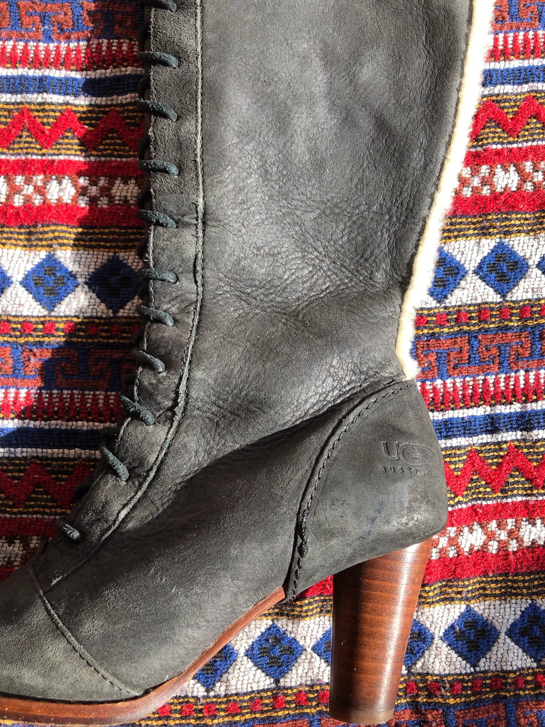 어그 블랙 레이스업 롱 부츠 230 상품이미지5