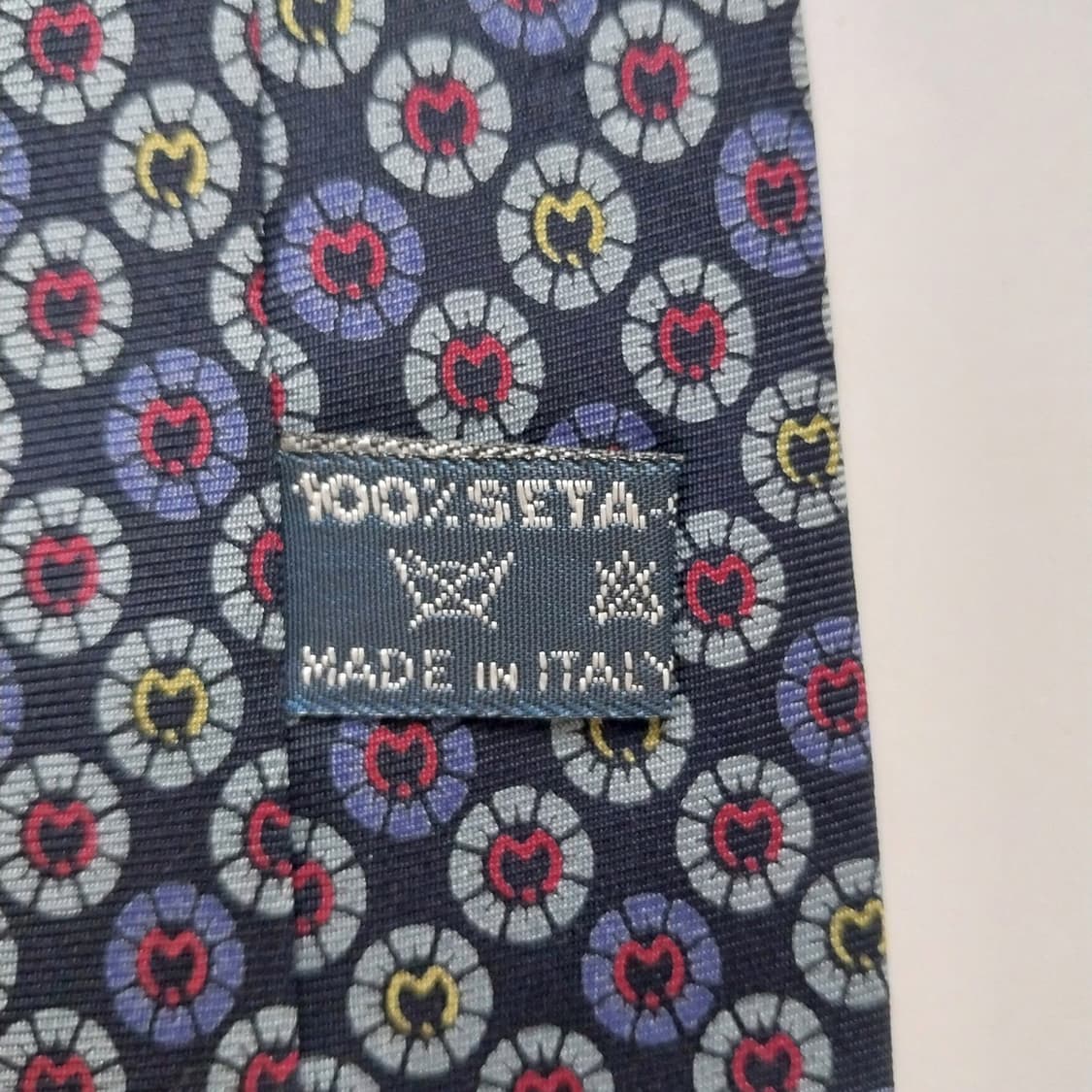 밀라숀 실크 네이비 마이크로 기하 패턴 넥타이 9cm A+등급 K1784 상품이미지10