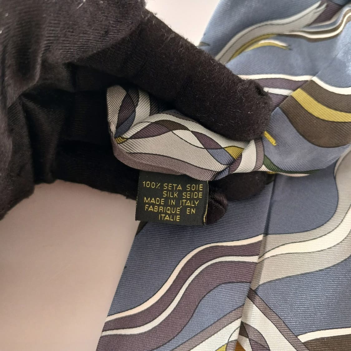 에밀리오푸치 실크 블루그린 웨이브 넥타이 8.7cm A+등급 A19014 상품이미지9