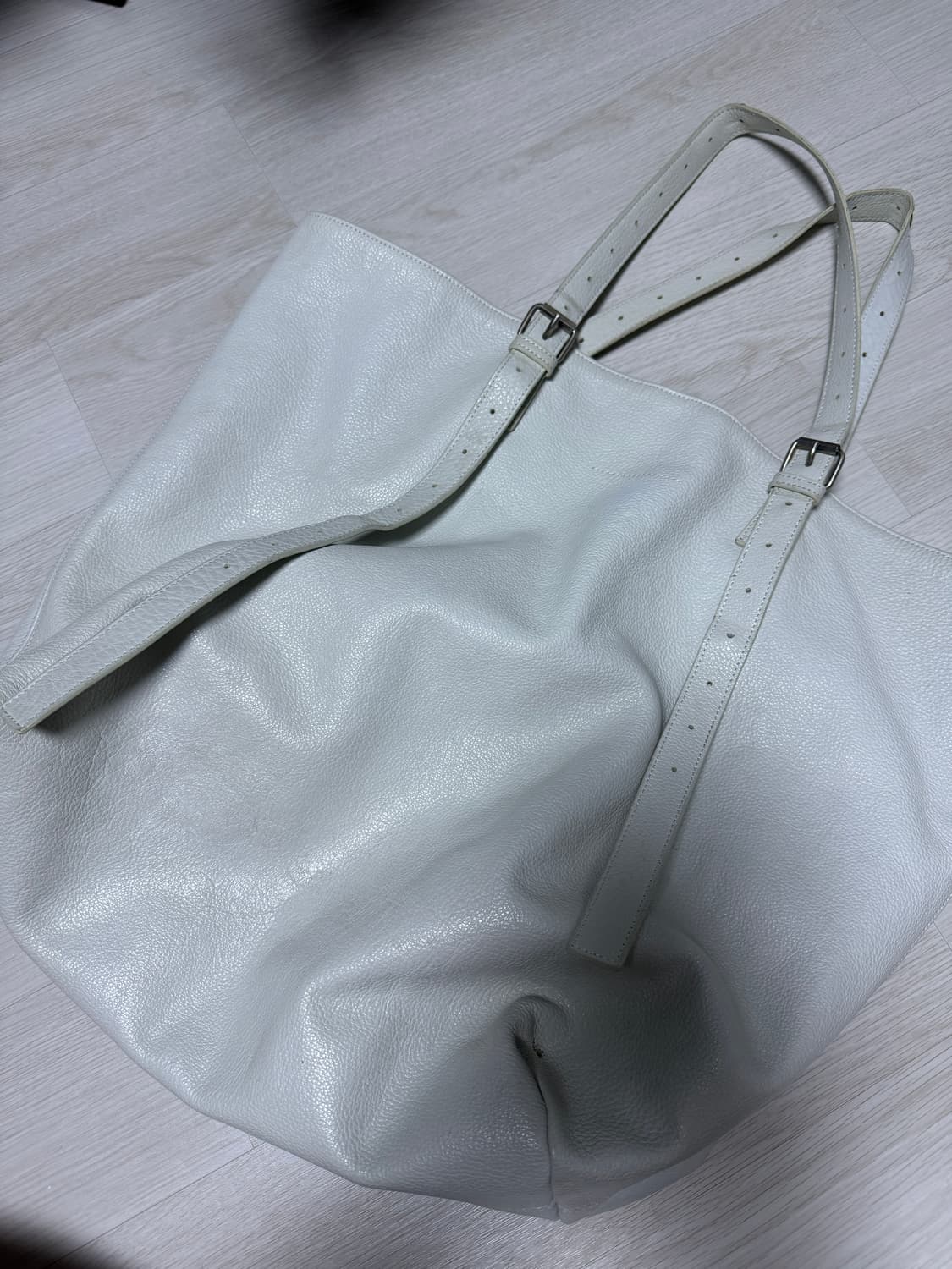 MM6 레더 빅 숄더, 크로스백 아이보리 상품이미지2