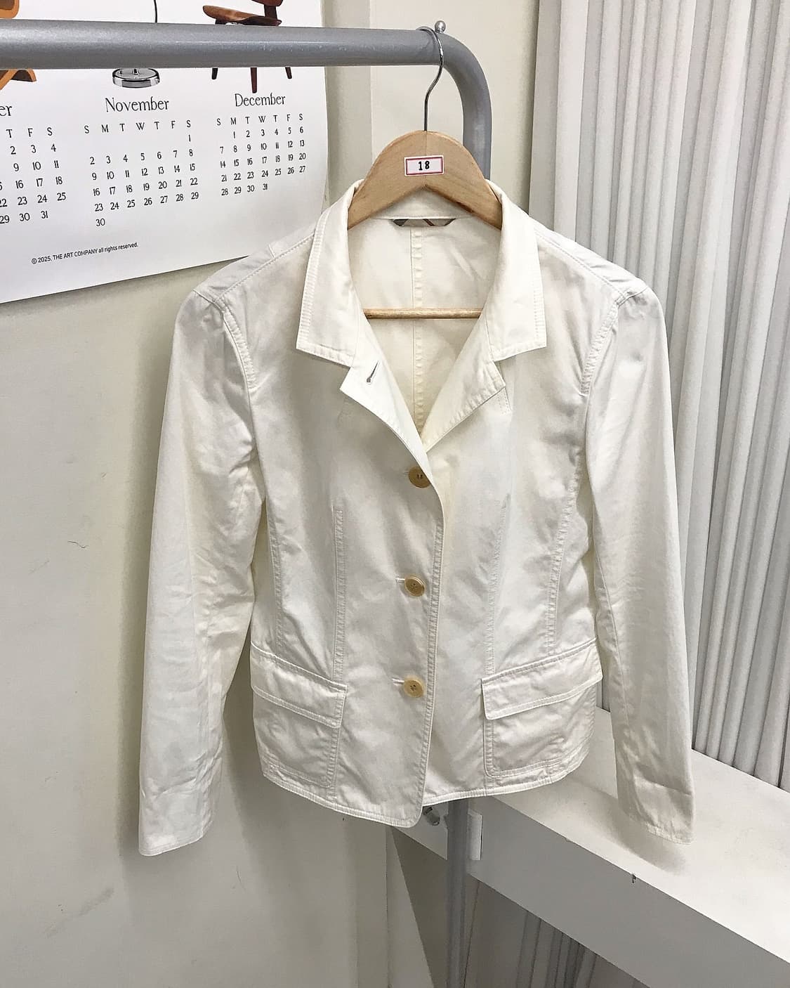 버버리 화이트 코튼 자켓 상품이미지1