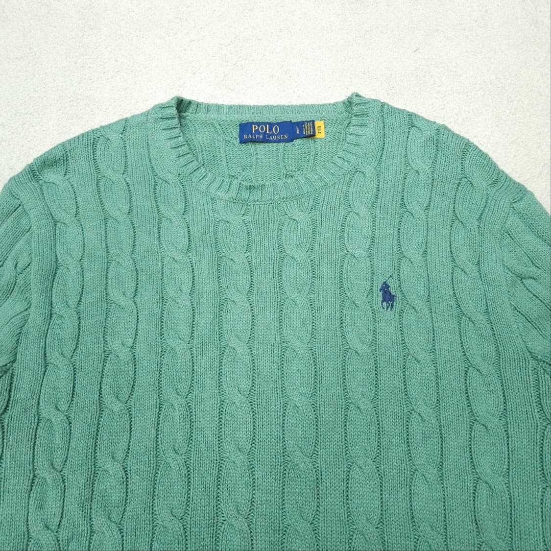 폴로 랄프 로렌 신형 QR 케이블 니트 L 상품이미지4