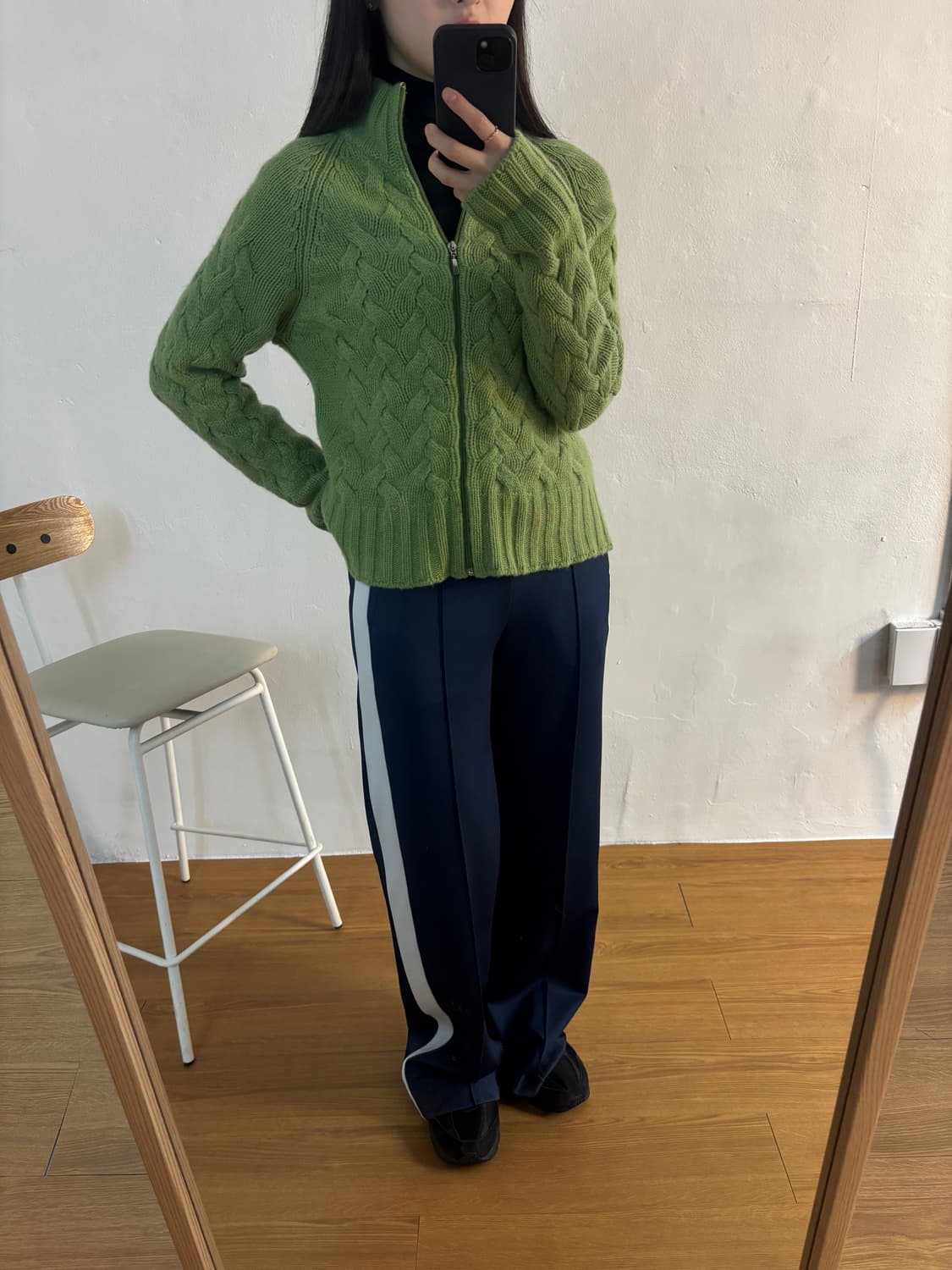 빈티지 케이블 니트 집 상품이미지2