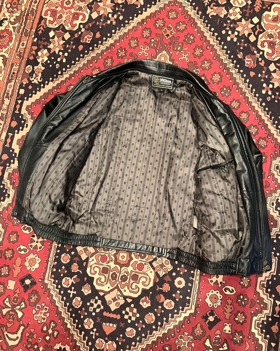 ( XL ) 가죽자켓 봄버자켓 레더자켓 항공점퍼 항공자켓 빈티지가죽 상품이미지3