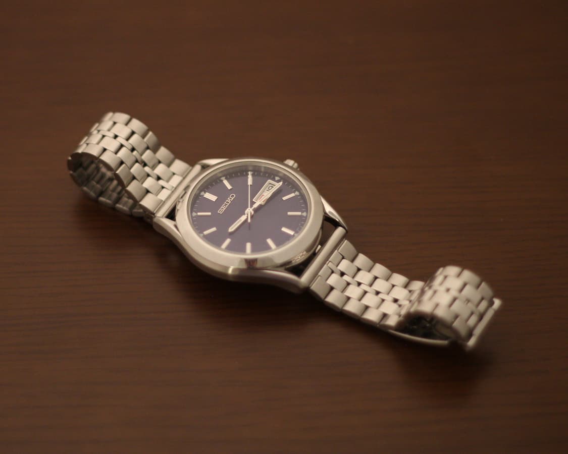 [Seiko] 세이코 네이비 다이얼 데이데이트 시계 상품이미지1