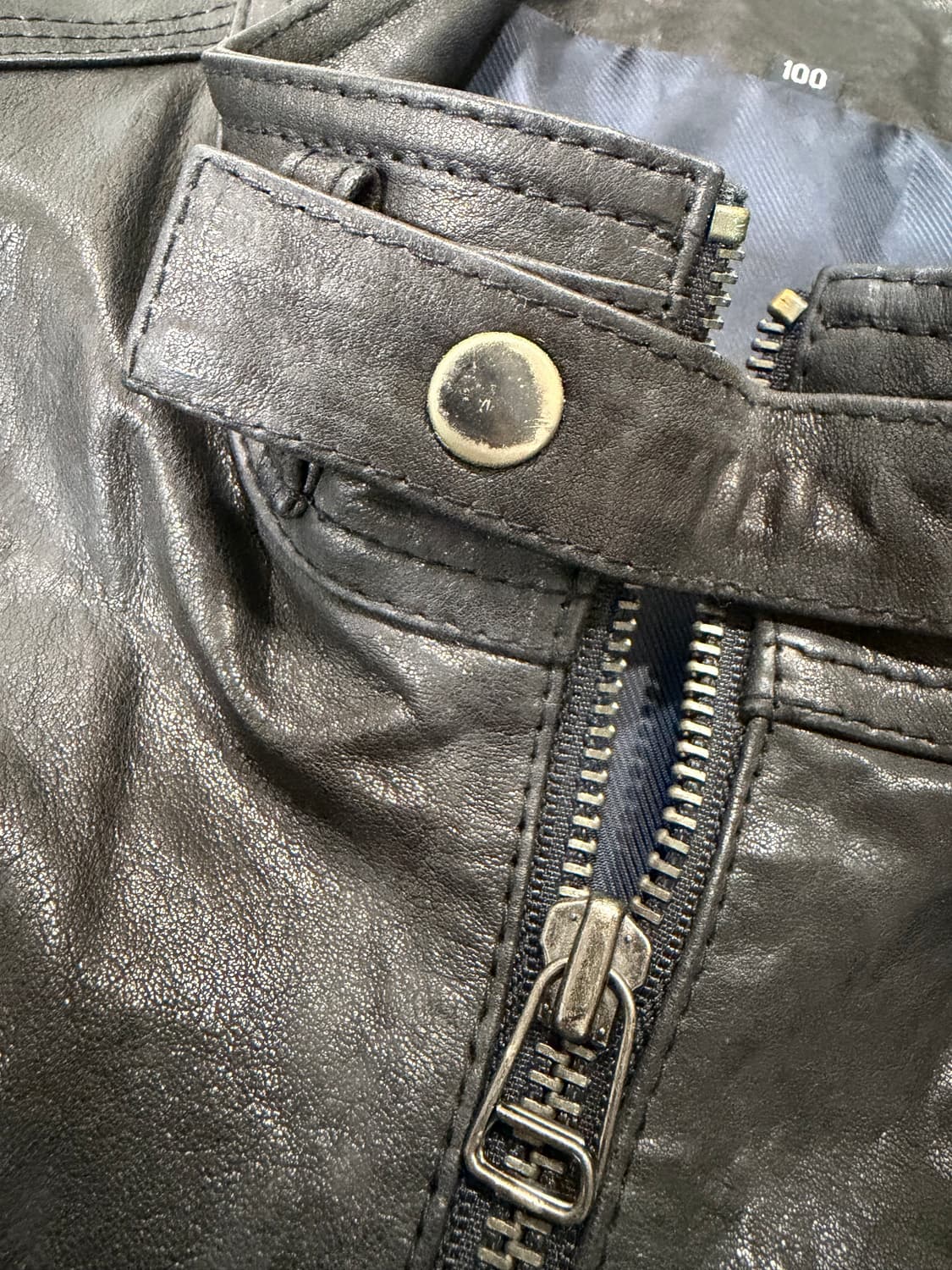 Embelli 양가죽 바이커 라이더 자켓 상품이미지10