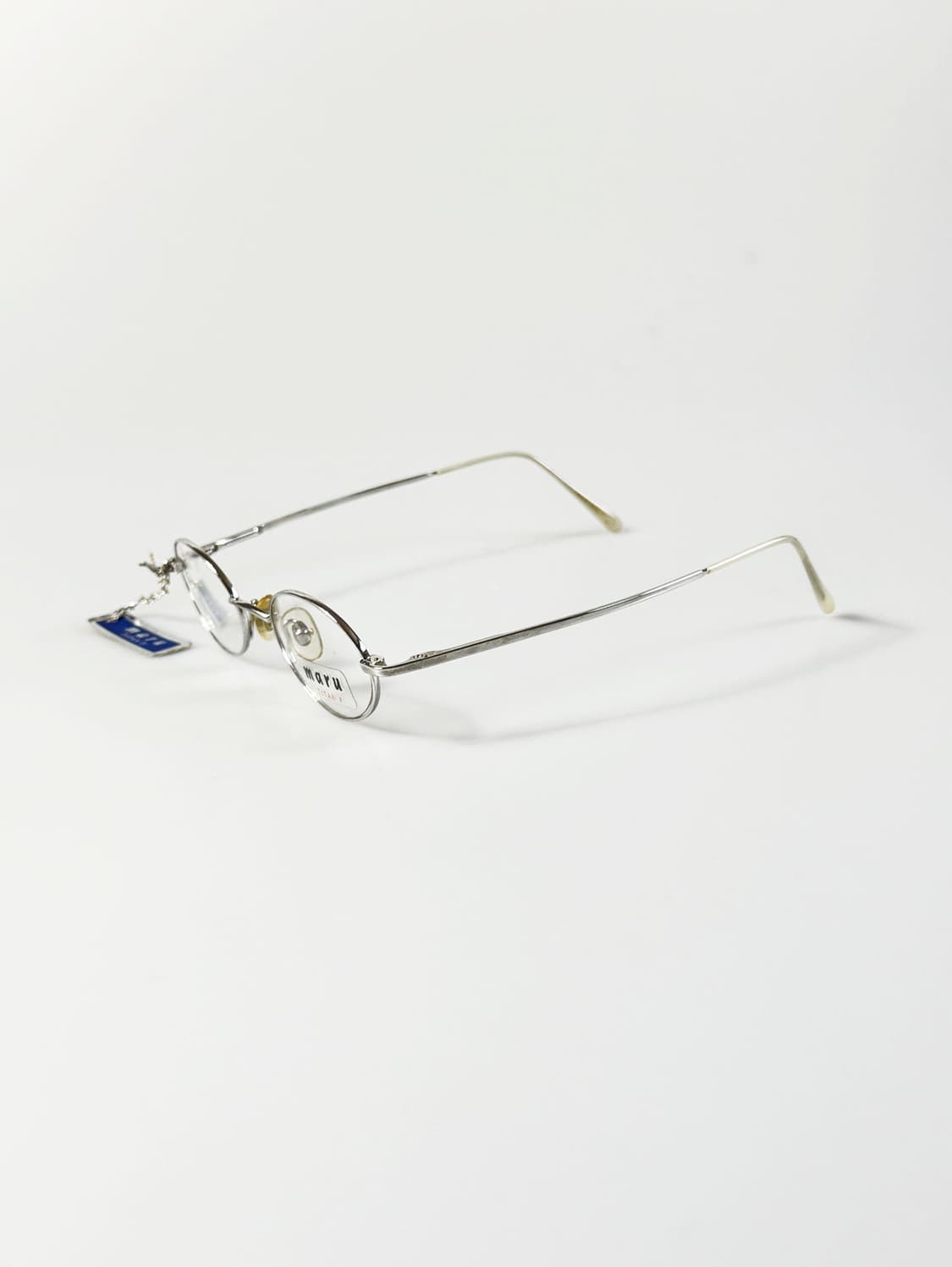 90s MARU 실버 티타늄 슬림 오벌 프레임 빈티지 안경 상품이미지3