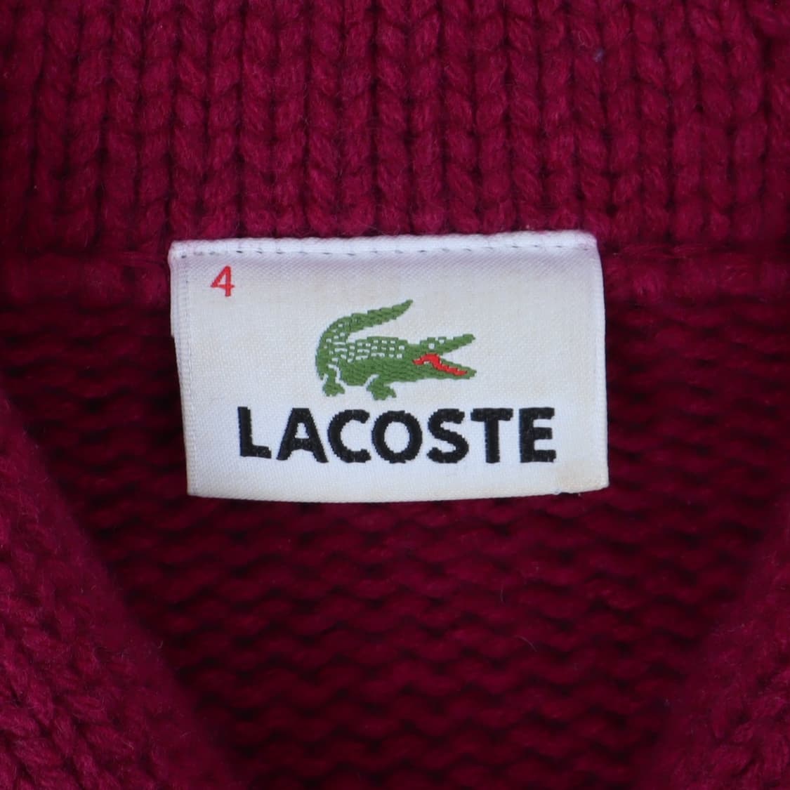 라코스테 버건디 숄카라 니트 상품이미지8