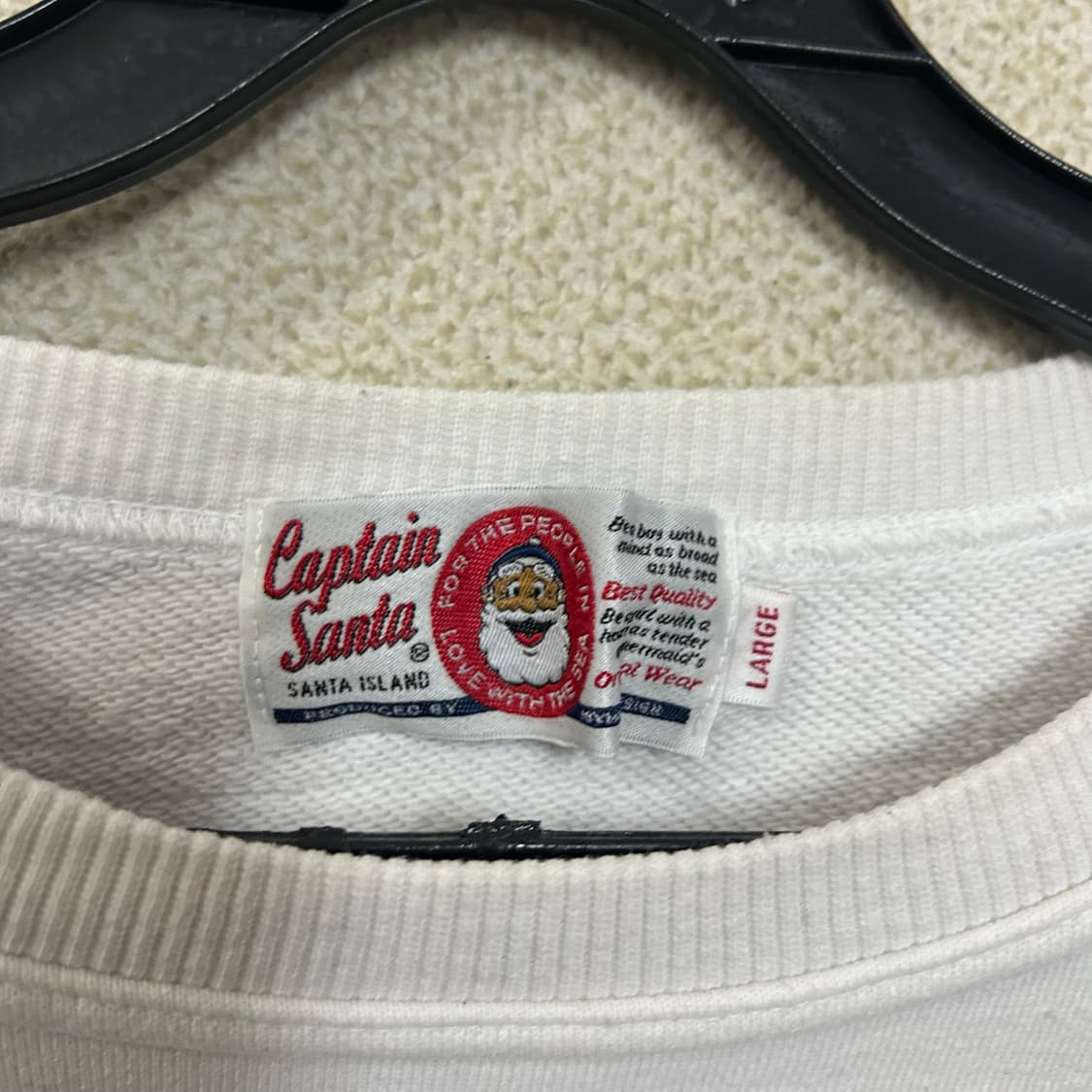 (L) 90s 캡틴산타 화이트 라운드 스웻 맨투맨 상품이미지8