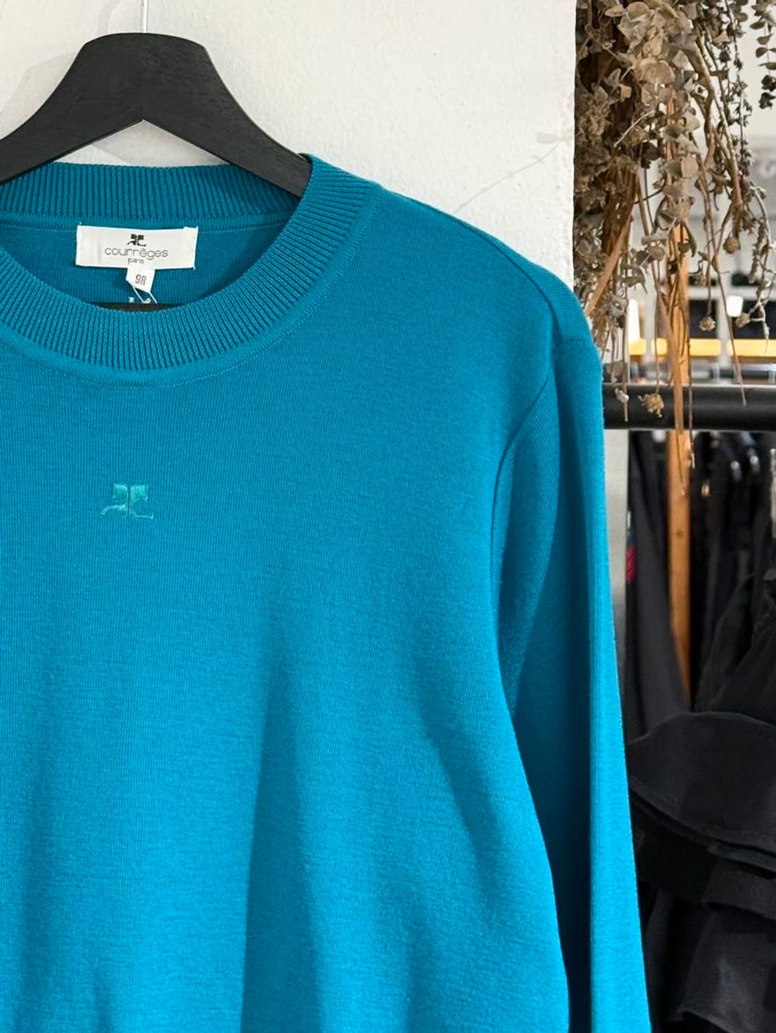 꾸레쥬 블루 로고 울 니트 스웨터 상품이미지4