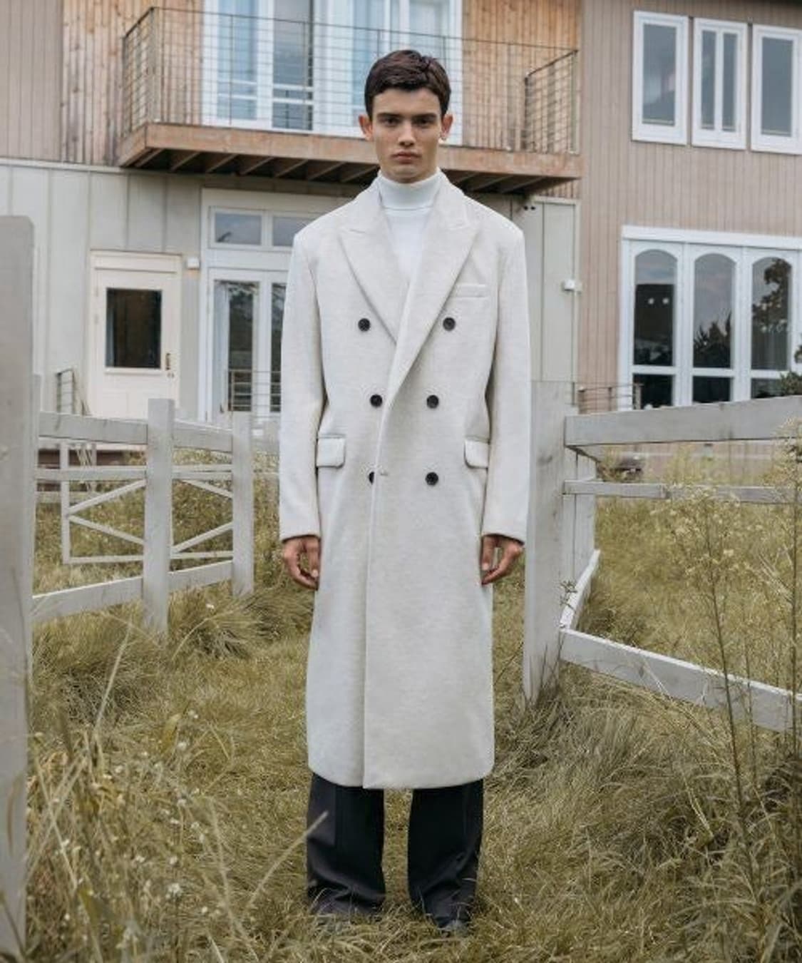 데꼬로소 롱코트 오트밀 화이트 아이보리 XL 상품이미지1