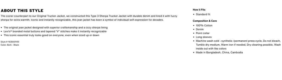 US S (체감M~L) 리바이스 타입3 쉐르파 양털 트러커 자켓 새제품 상품이미지9