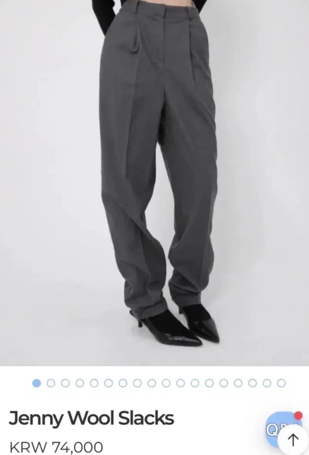 (새상품) 페일제이드 제니 울 슬랙스 챠콜 그레이 1 사이즈  상품이미지2