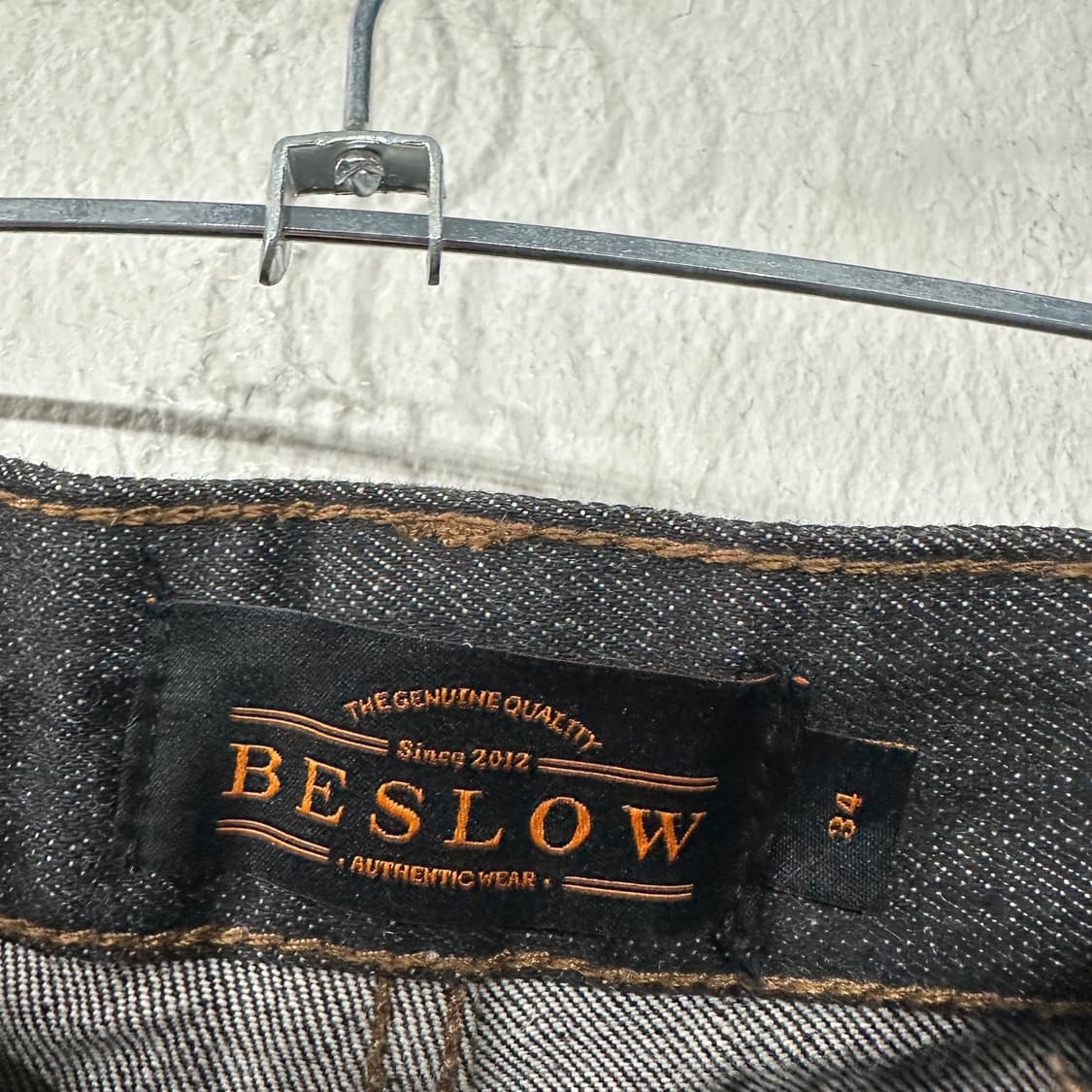 비슬로우 셀비지 데님 흑청바지 34 상품이미지4