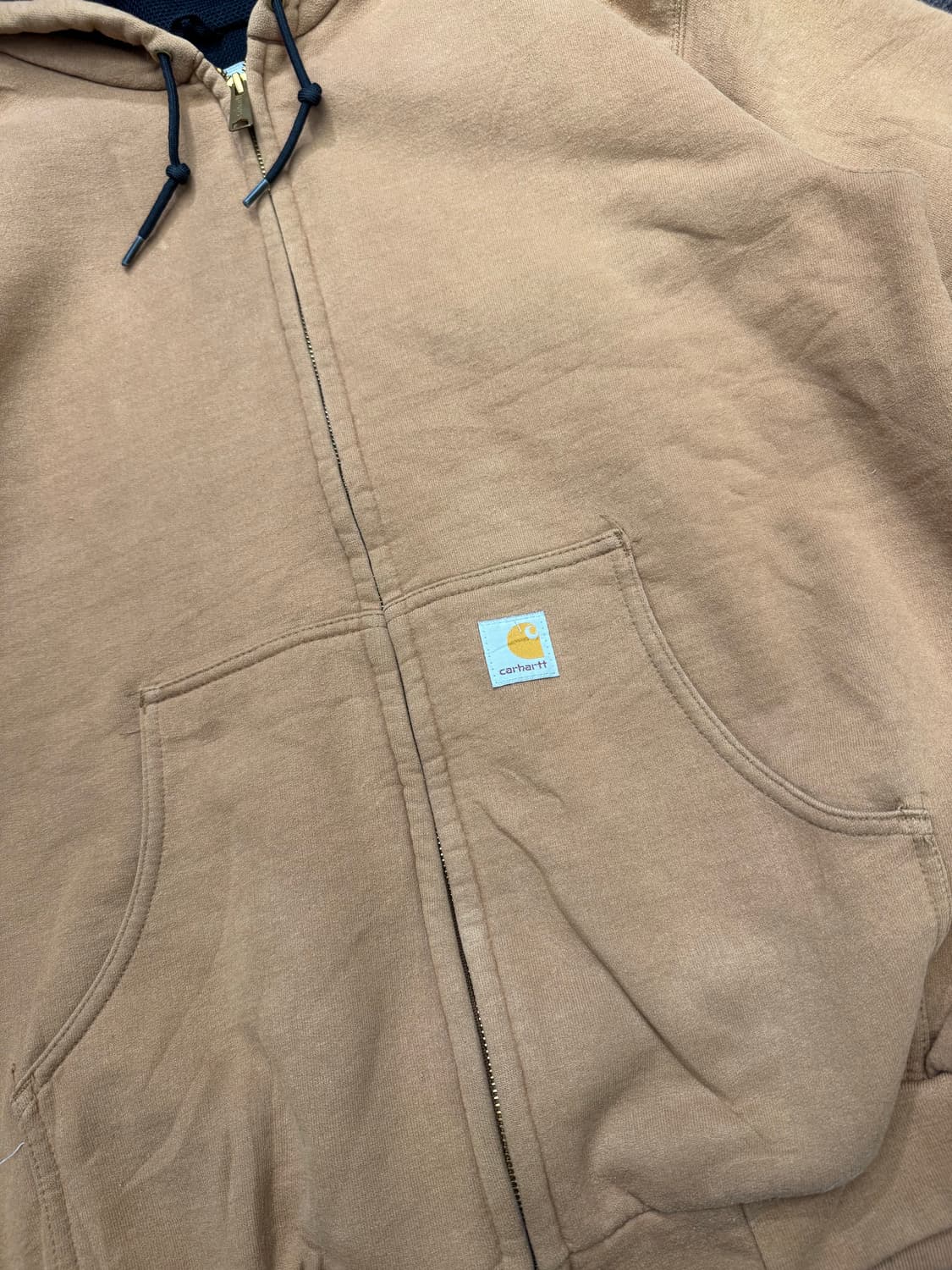 M)00’s 칼하트 빈티지 j149 BRN 써멀 후드집업 상품이미지3