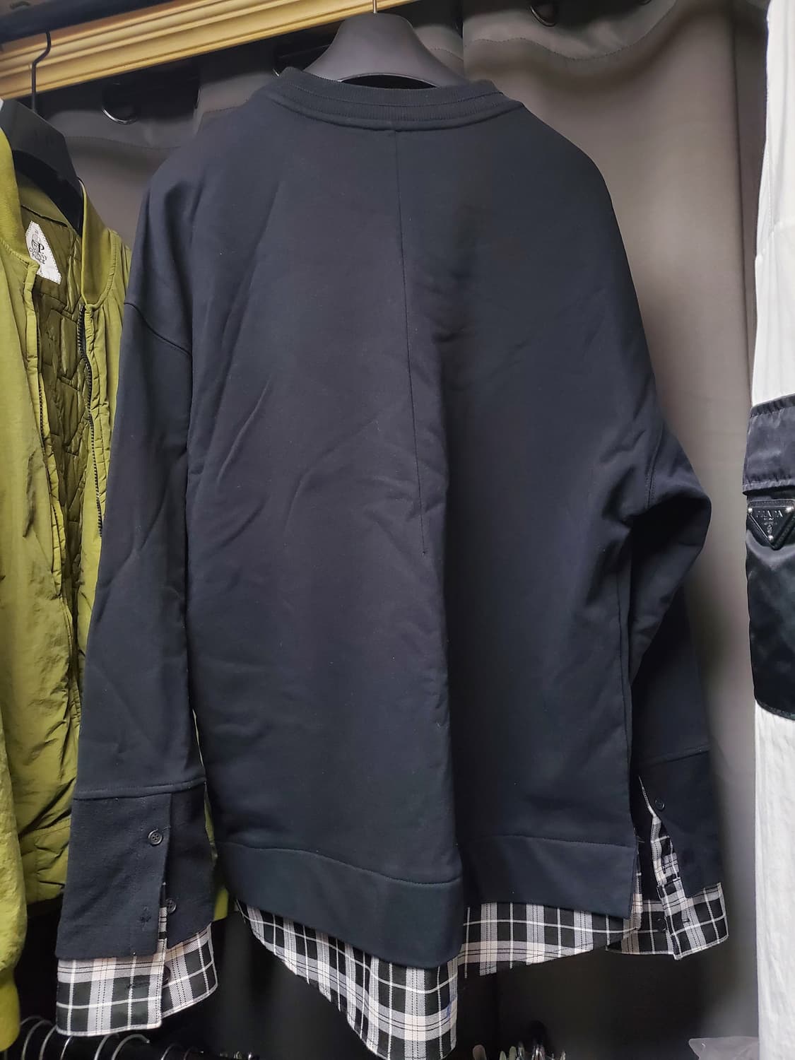 시스템옴므 레이어드 셔츠 맨투맨 상품이미지4