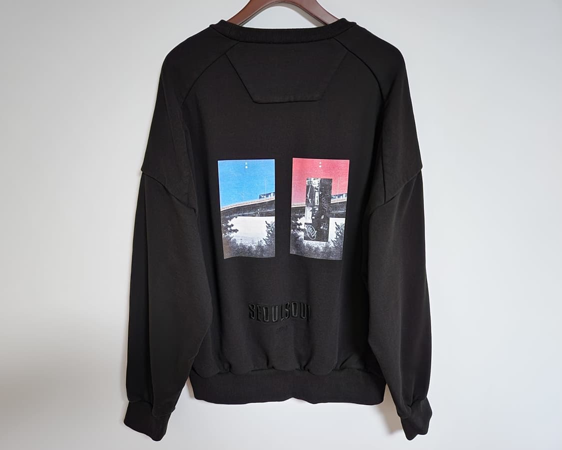 S 준지 블랙 서울 소울 맨투맨 JC1341P305 상품이미지1