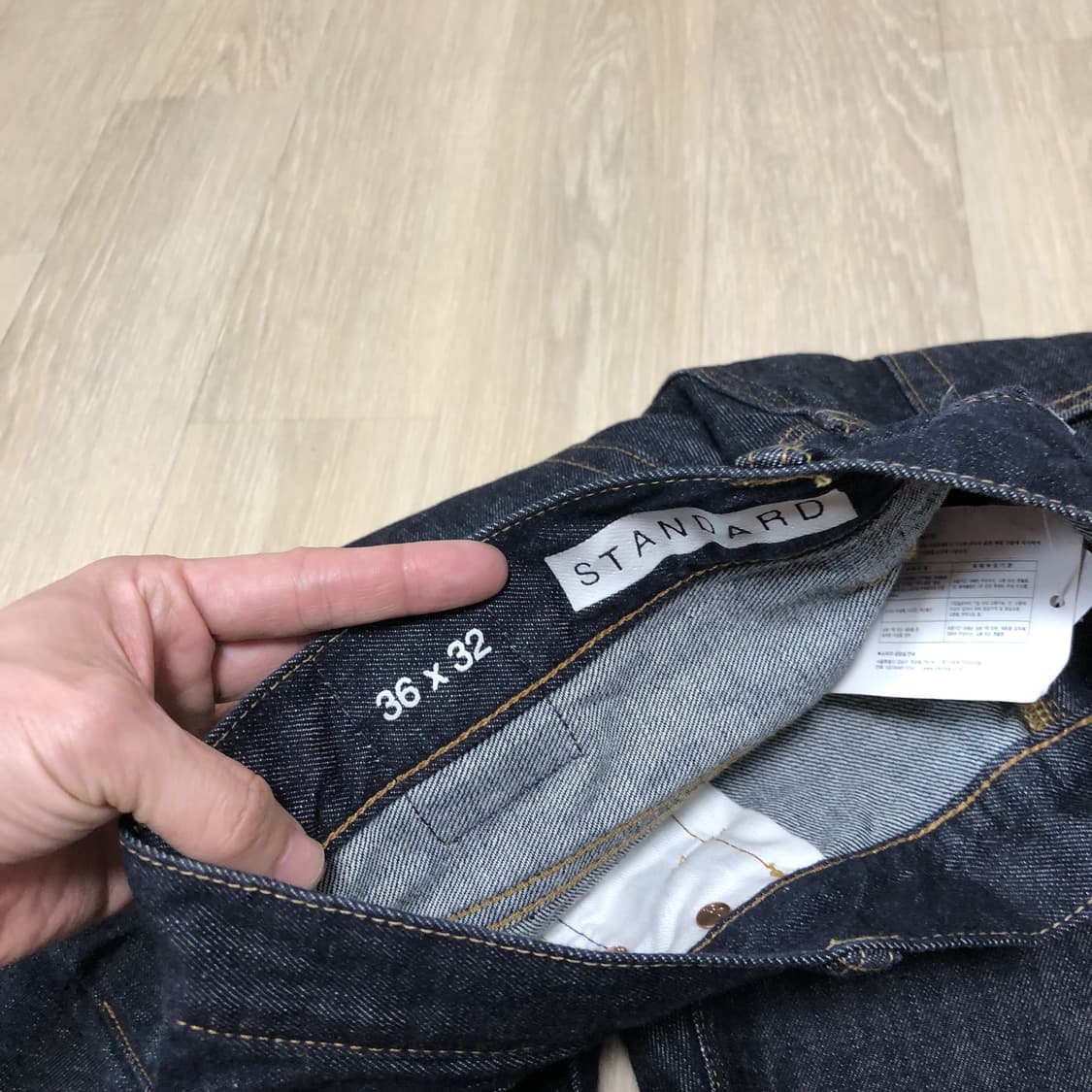 (36) 새상품 갭 GAP 린스드 스탠다드핏 데님 중청 데님 상품이미지9