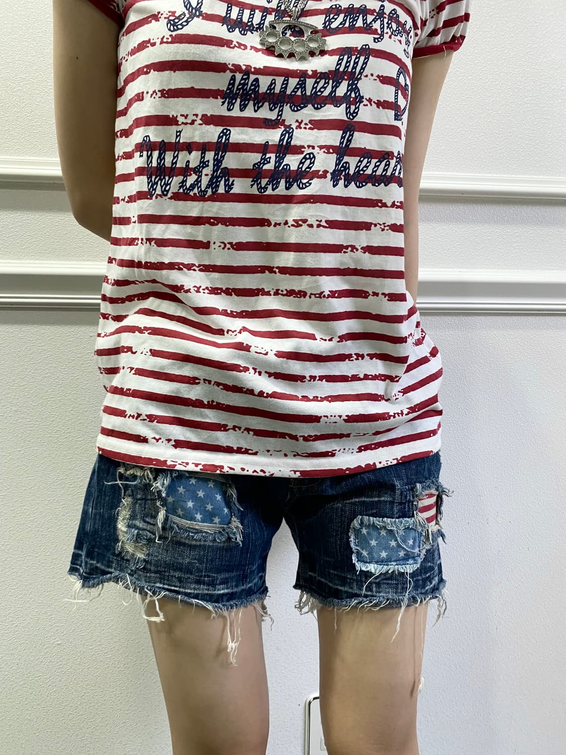 2000s Y2K Kitsch Star&Usa Detail Pants 상품이미지6