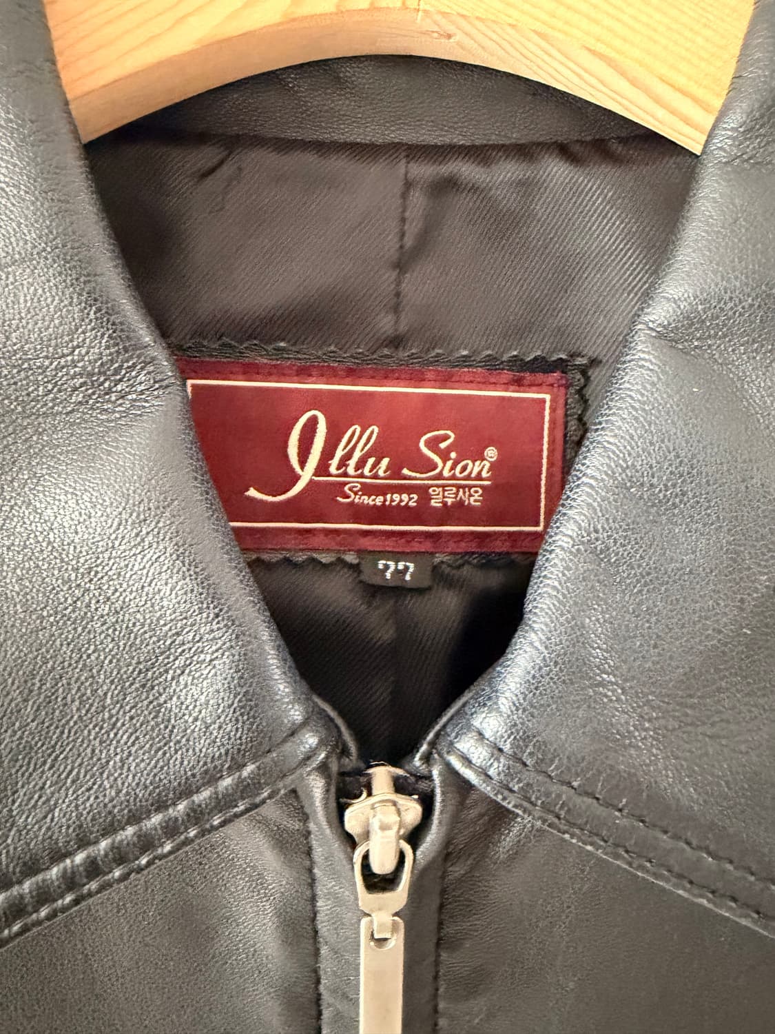 여성 블랙 가죽 자켓 집업 상품이미지2