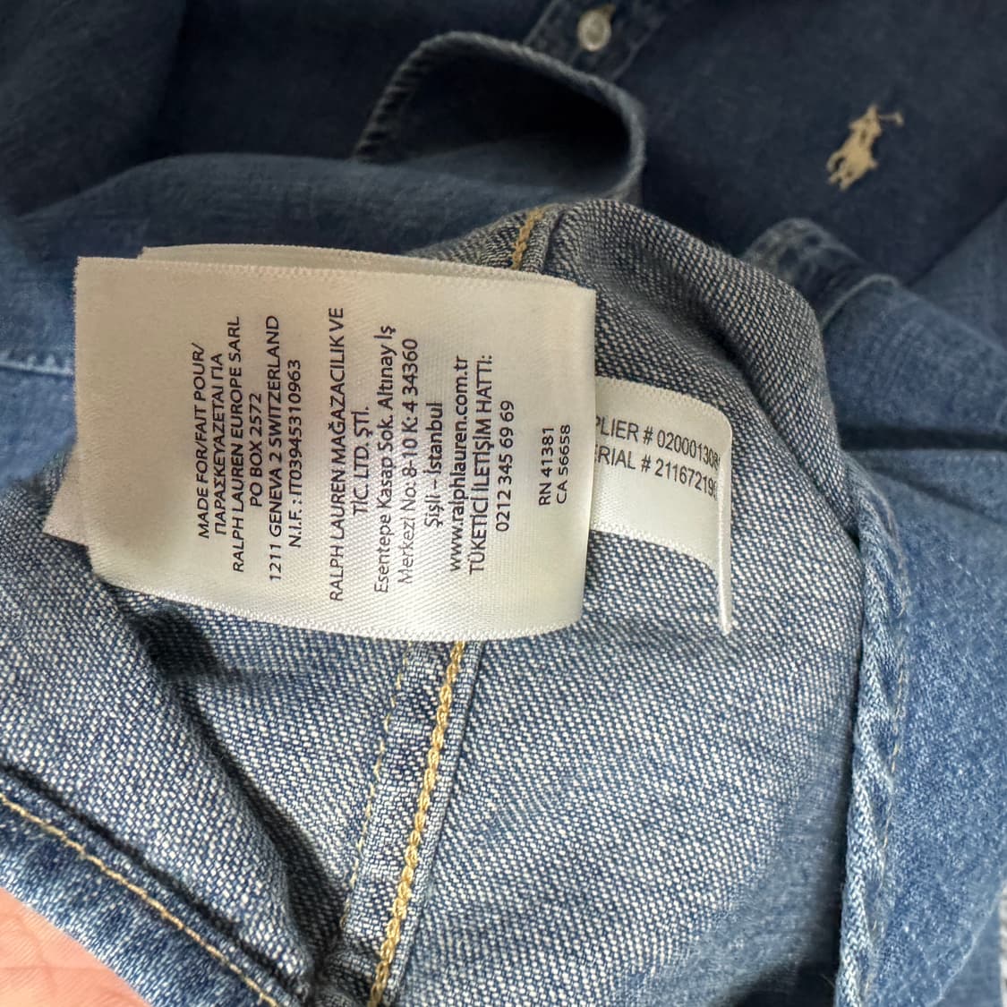 폴로 데님 원피스 S사이즈 상품이미지3