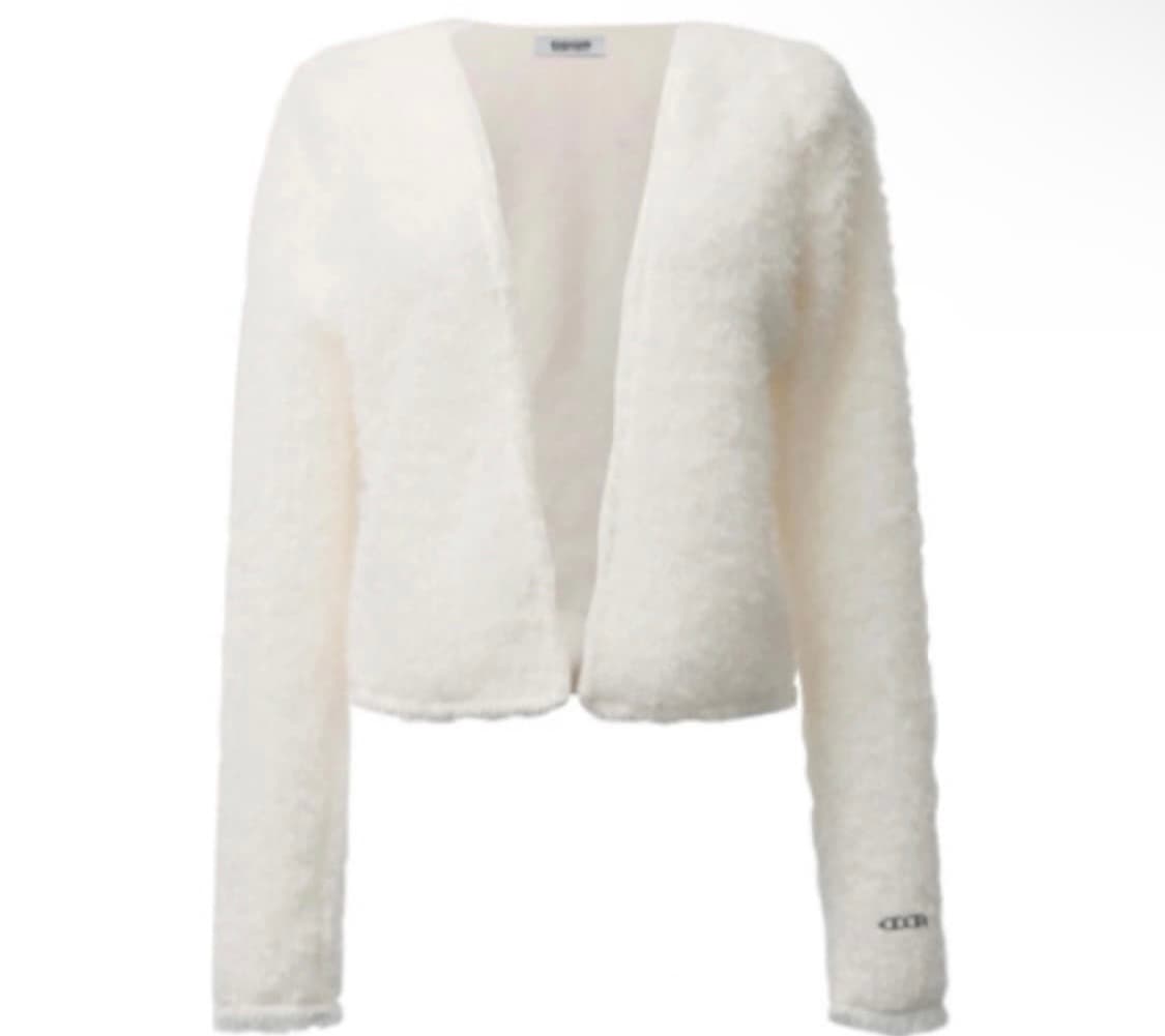 오도어 부클가디건 화이트 상품이미지1