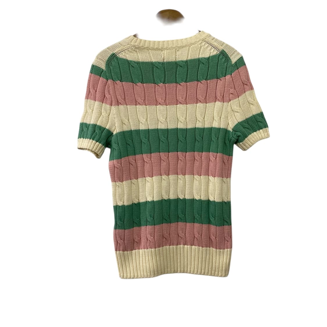  여성용 폴로 케이블 반팔 니트(S) 상품이미지2