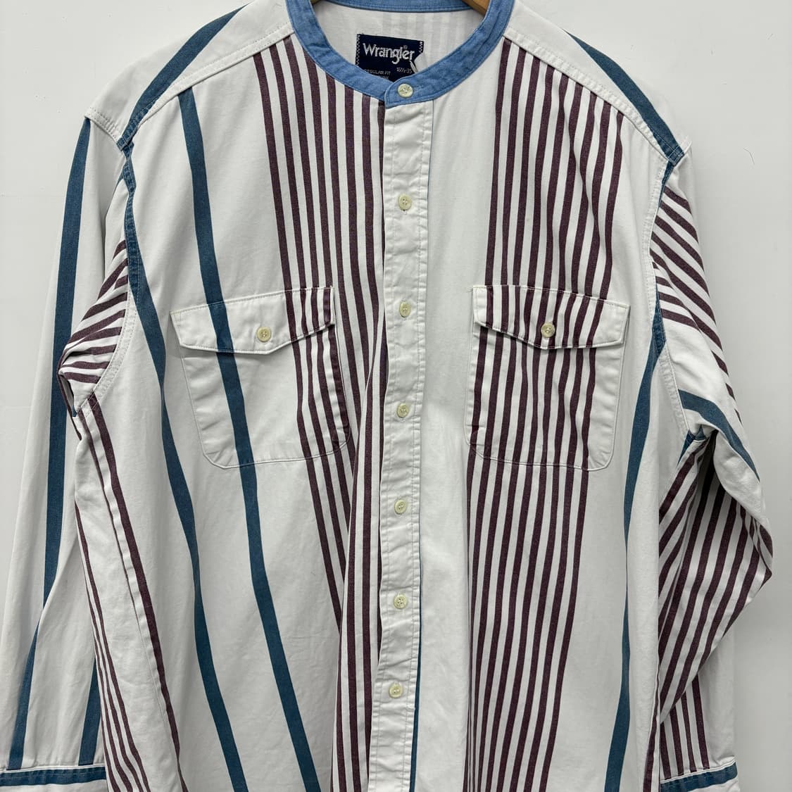 랭글러 스트라이프 헨리넥 셔츠 남성 XL 상품이미지2