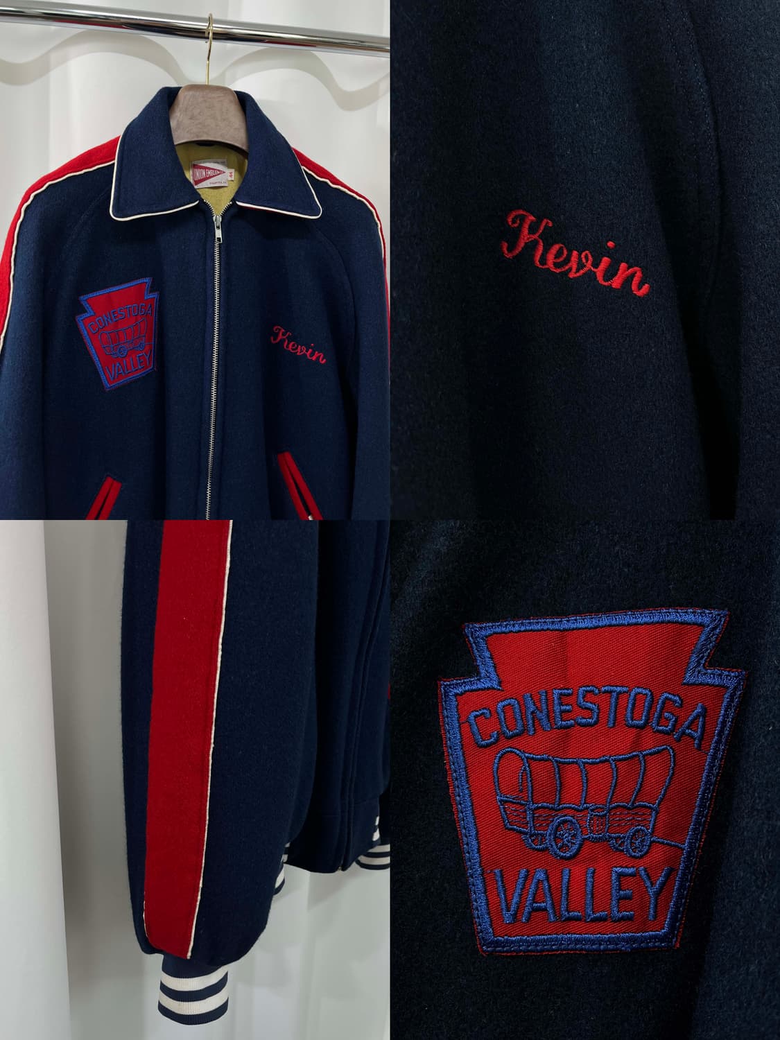 80's Vintage Conestoga Valley 울 바시티 자켓 상품이미지5