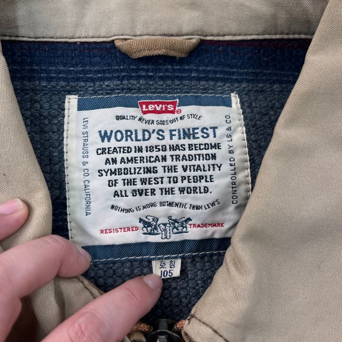 105 리바이스 90s 컨버스 다크 디트로이트 워크자켓 상품이미지4