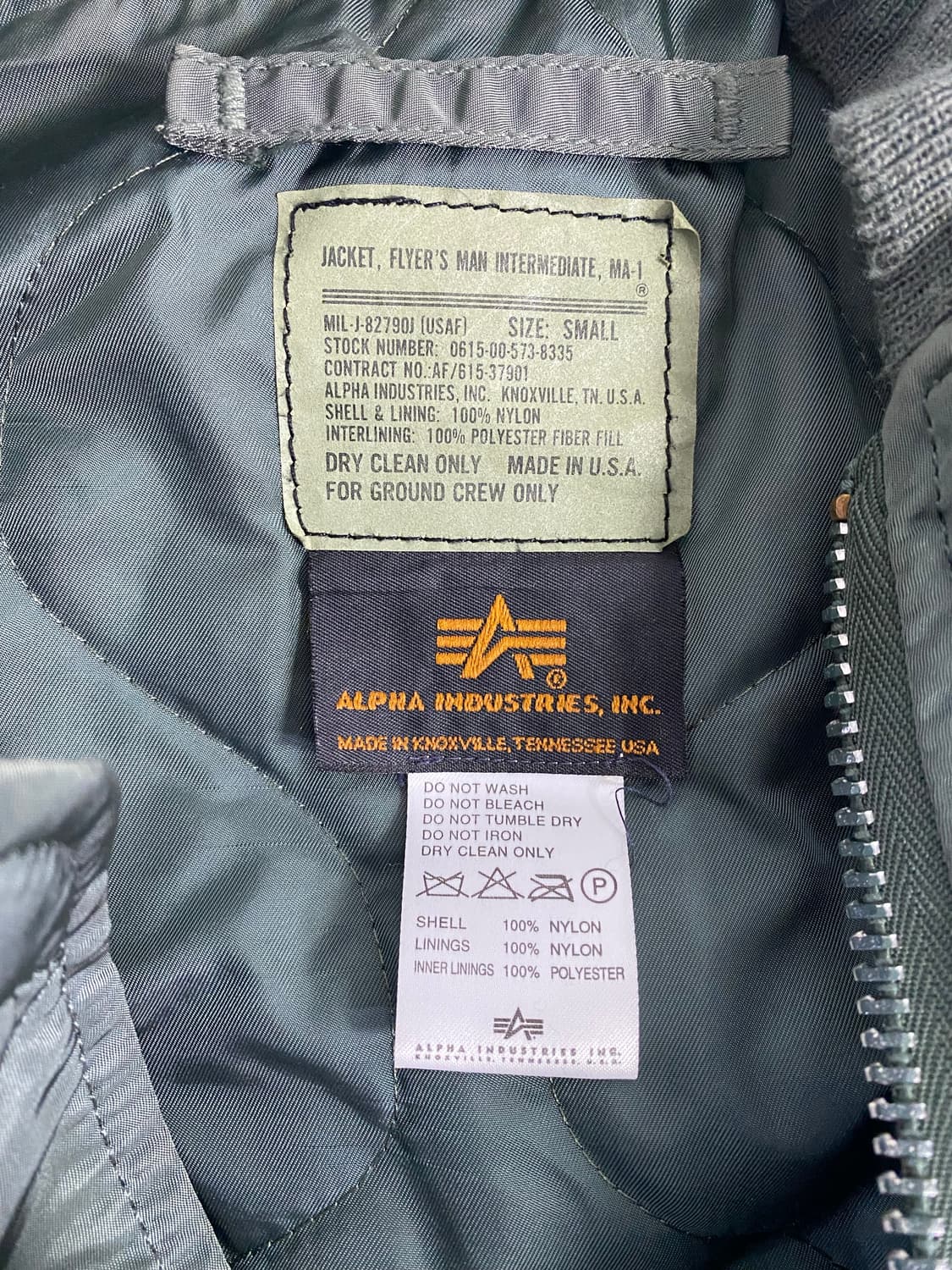 90s 알파인더스트리 MA-1 지상군 보급 모델 S  상품이미지6